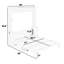 Grand lit escamotable avec bureau - Lit mural peu encombrant avec lumières DEL et charge USB, conception pliable moderne-2093362971