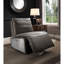 Fauteuil inclinable gris en cuir fleur et aluminium