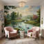 Papier peint paysage de pont en pierre amovible Tranquil-857674997-857674996