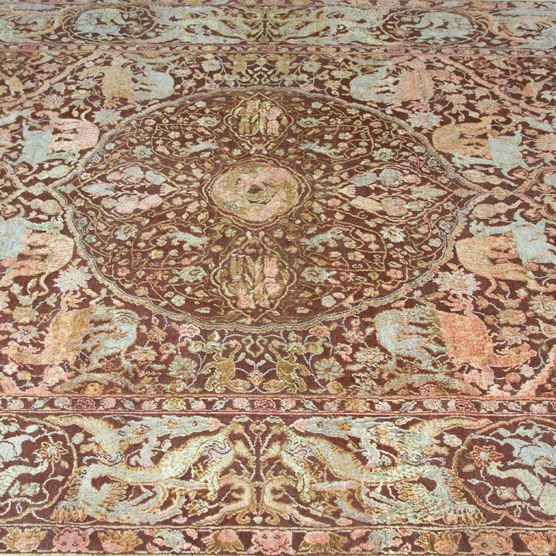 Brown Alchemy Transitional Wool Silk Blend Rug - 6'4" x 9'3"