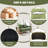 67" Chenille Upholstered Loveseat Sofa with Curved Arm & 2 Pillows, Green-124582048