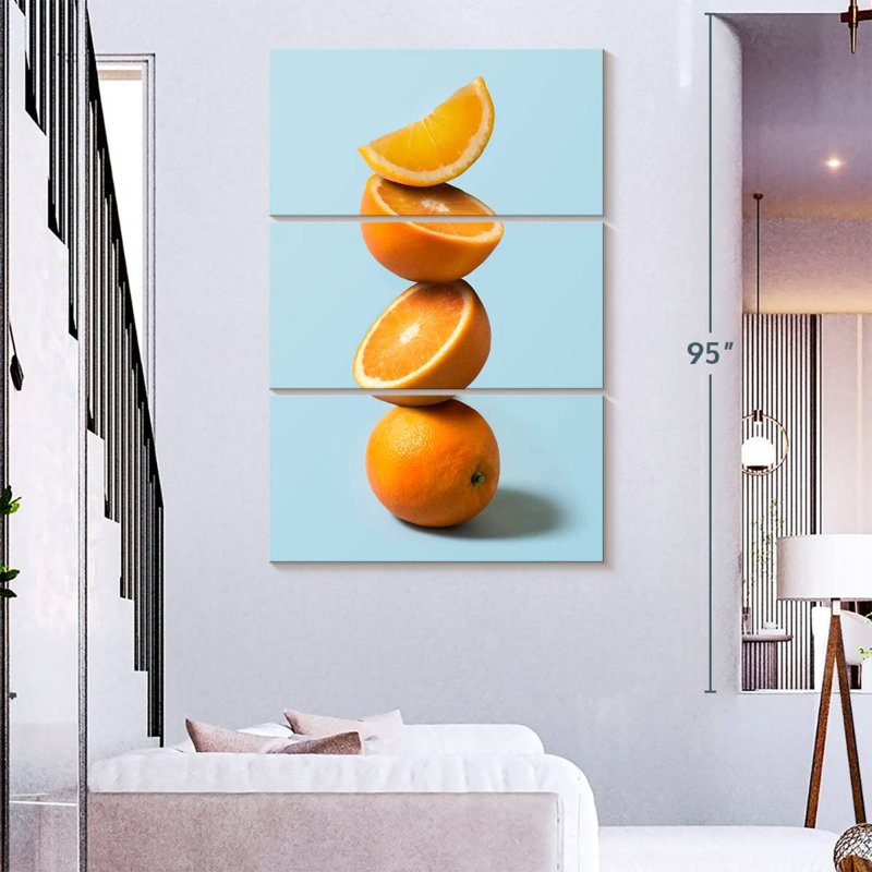 Yarlin Stack Of Oranges, 74" H x 48" W
