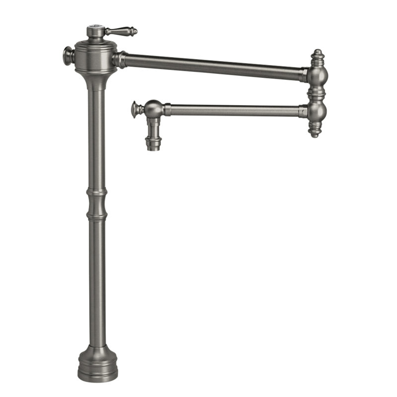 Traditional Counter Mounted Potfiller - Lever Handle, Antique Pewter