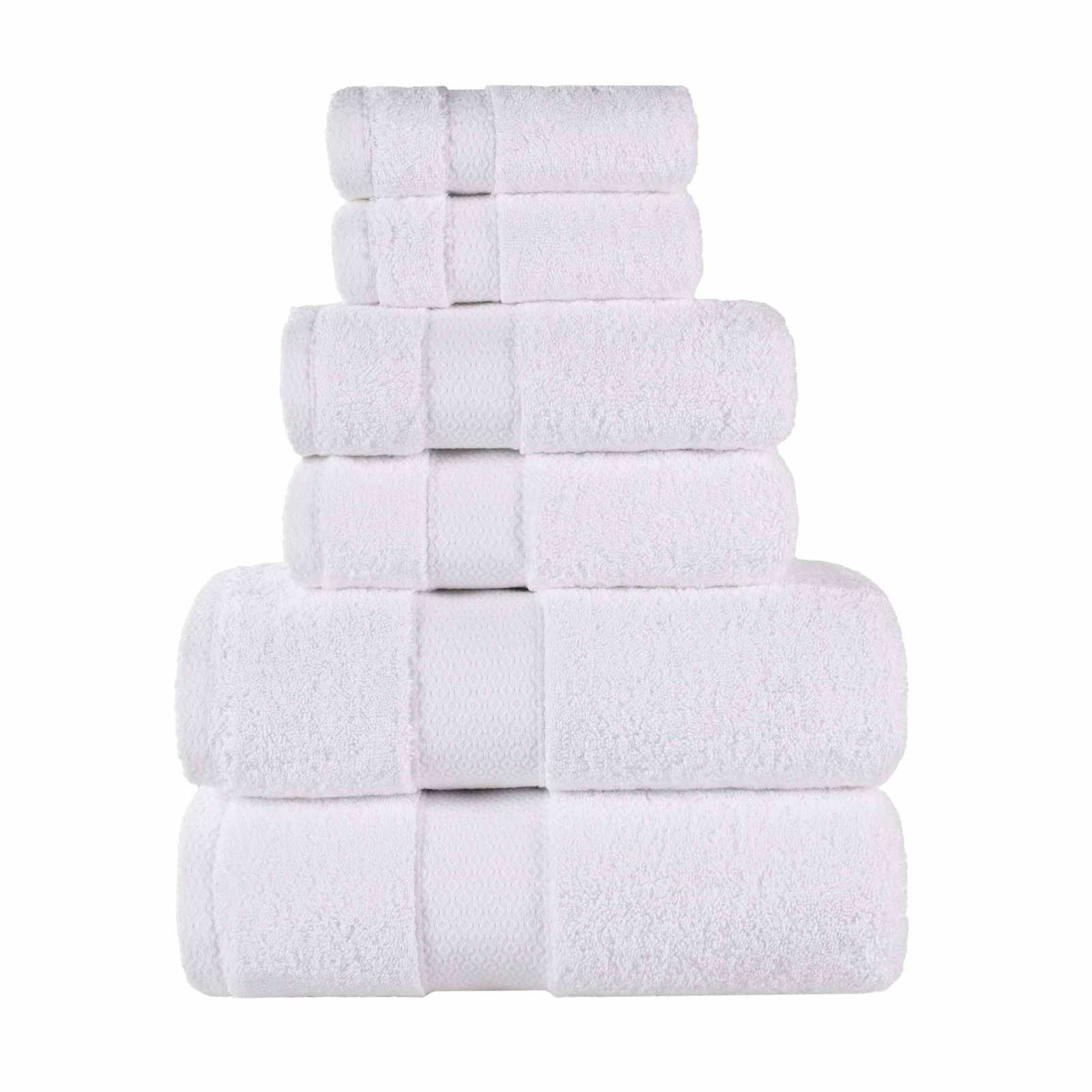 Niles 6-Piece Giza Cotton Towel Set, White