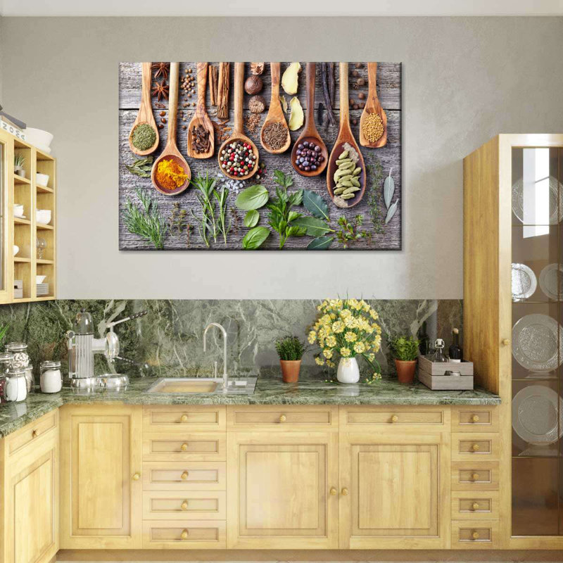 Herbs And Spices Canvas Print, 26" H x 39" W x 1.25" D