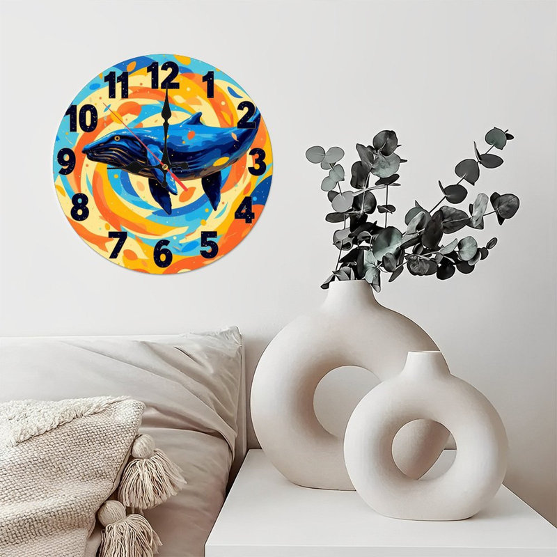 Horloge murale baleine