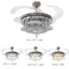 Ventilateur de plafond à pales rétractables intelligentes à 42 pales 42 po avec télécommande et ensemble d'éclairage inclus Baltz