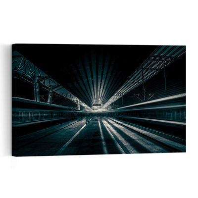 Dynamic Metro Flow Abstract Modern Architecture City Wall Art Print