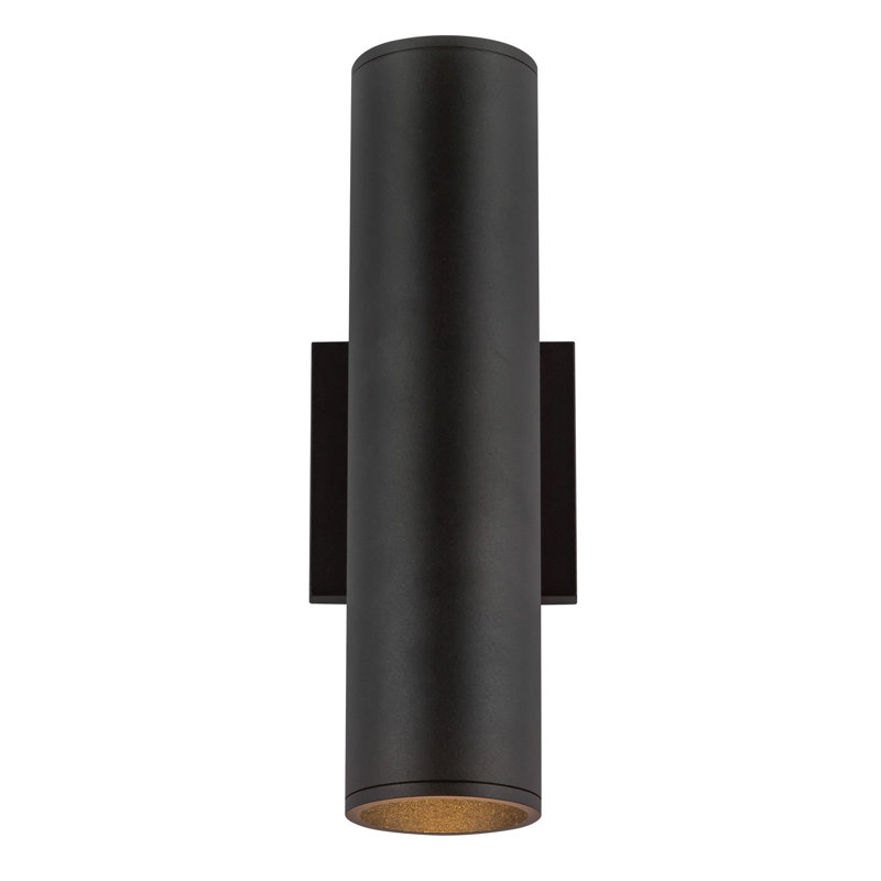 Lorna 2 - Light LED Flush Mounted Sconce, 12.75" H x 4.63" W x 3.88" D, Black, 24 W