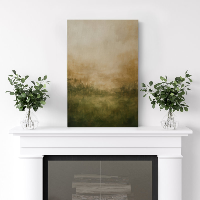 Abstrait, art mural sur toile de paysage abstrait, Sans cadre, Toile tendue, H 48 po x l 32 po
