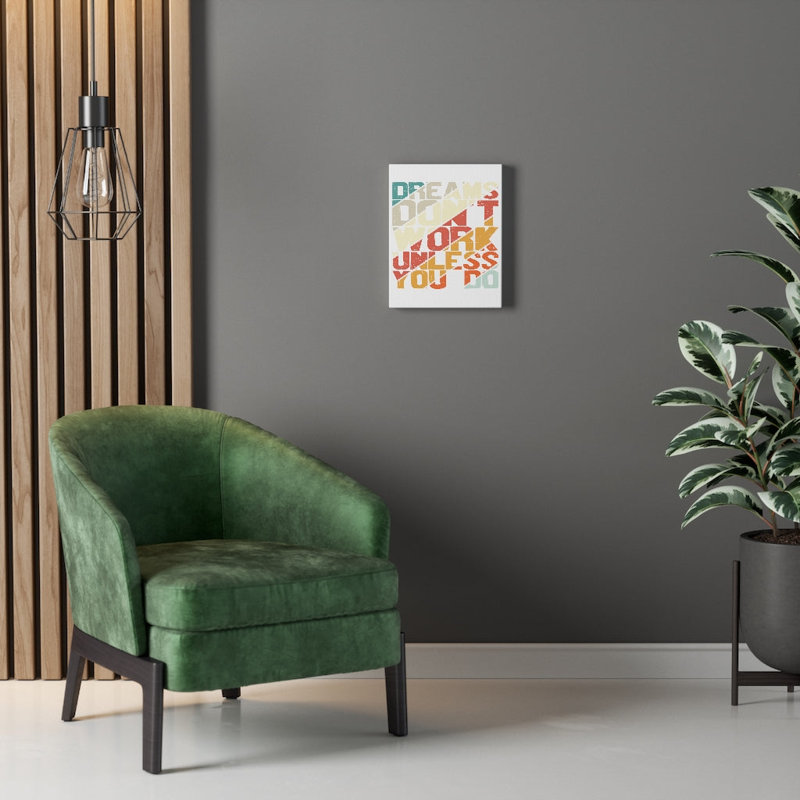 Citation inspirante, «Dreams Don't Work As a You You Do Wall Art Motivation», affiche inspirante, impression, œuvre d'art