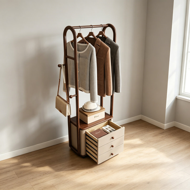 Modern Wood Hall Tree Stand