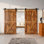 X Design Color Pine Wood Unassembled Door with Two Door Installation Hardware Kit