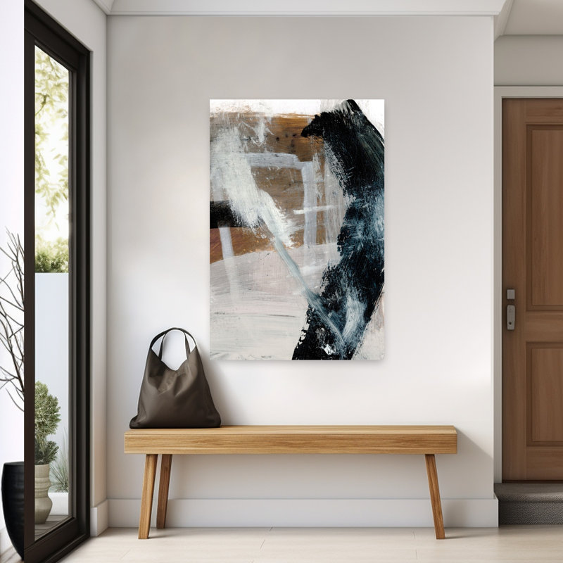 Art contemporain abstrait géométrique contemporain, H 60 po x l 40 po