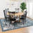Blue Gray Ogee Medallion Rug 5 x 7 Ft for Living Room