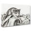 Cat in a Basket by Jean Bernard - Wrapped Canvas Drawing - Wrapped Canvas-55370884