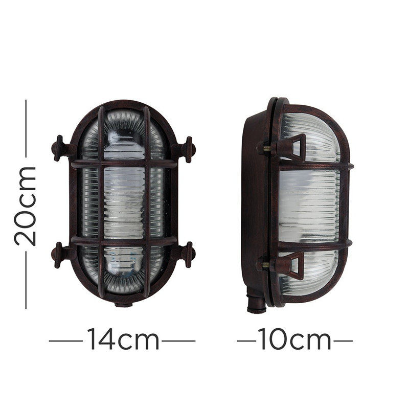 Matte Black 20cm H Water Glass Outdoor Sconce, No Bulb