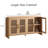 Modern Curved Sideboard, Buffet Storage Cabinet, Media Console  With 4 Glass Doors And Adjustable Shelves-855831159