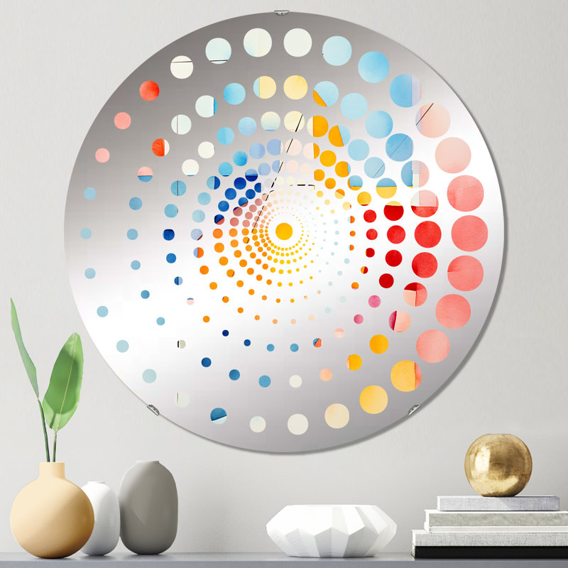 Dorrion - Miroir mural spiralé, 23,6 po x 23,6 po