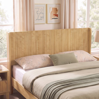 63.9"  Size Wood Headboard, Coastal Headboard & Fluted Headboard for Bedroom 