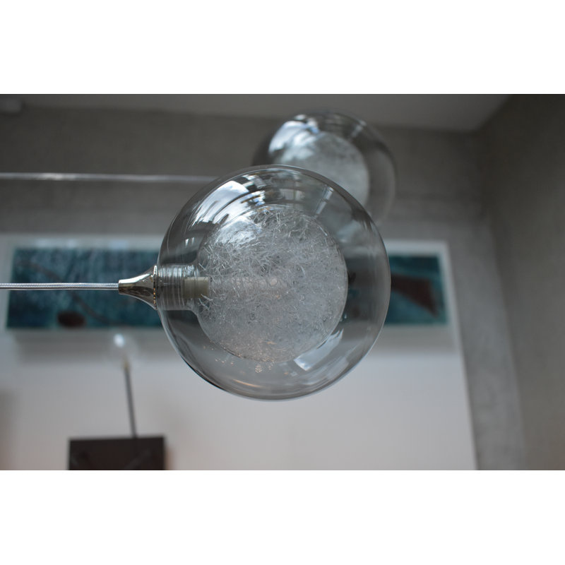 Reflection Twigs 5 - Light Pendant, Clear/Silver, 120" H x 12" W x 12" D, Brass