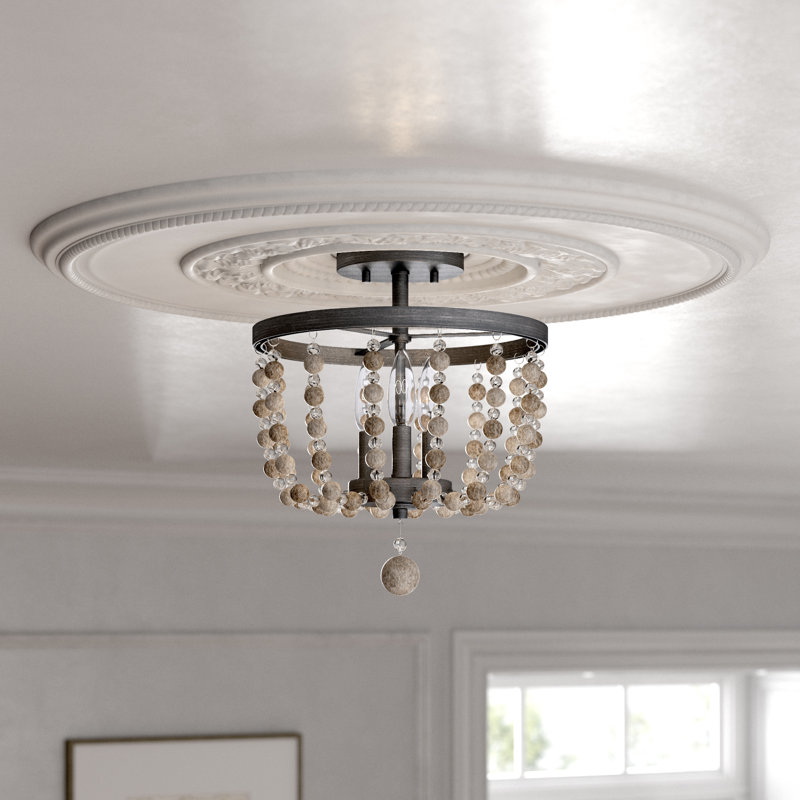 Plafonnier semi-encastré 3 lumières Eadric, H 13,5 po x l 12 po x P 12 po