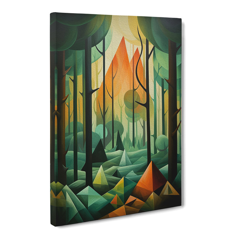 Forest Cubism - Print, 50cm H x 35cm W x 3cm D