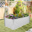 Ensemble de 2 bacs à fleurs surélevés en métal pour jardin potager 6 pi x 3 pi x 2 pi-456416866