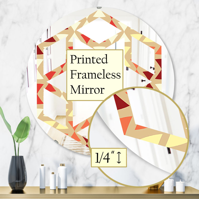 Miroir mural hexagonal Hexagon Star Design, 31,5 po x 31,5 po