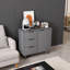 Armoire de rangement Mid-Century moderne avec 3 tiroirs et tablette réglable - 31,5 po de largeur pour le salon, le bureau personnel et le vestibule - gris