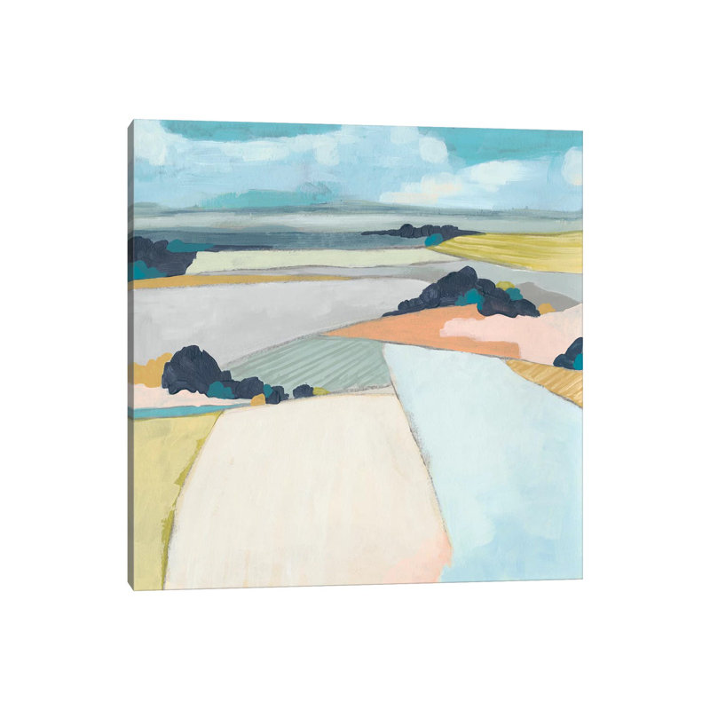 Chromatic Fields II by June Erica Vess - Wrapped Canvas Painting, 93.98 cm H x 93.98 cm W x 3.175 cm D