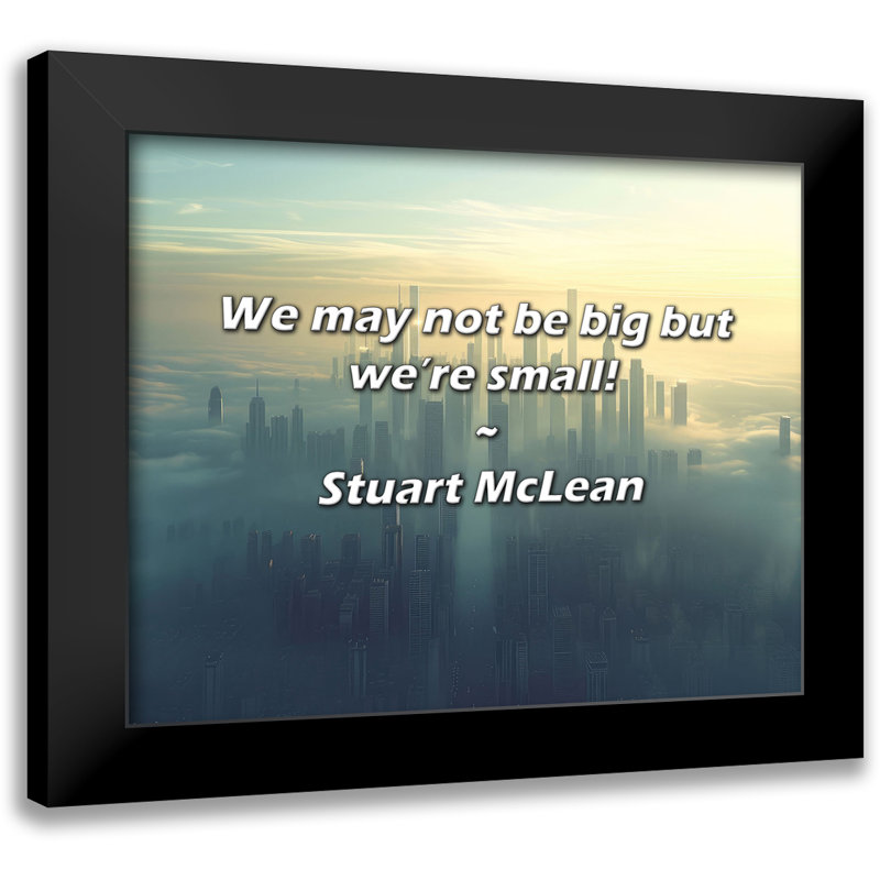 Citation de Stuart McLean: Nous ne sommes peut-être pas grands, mais nous sommes petits!