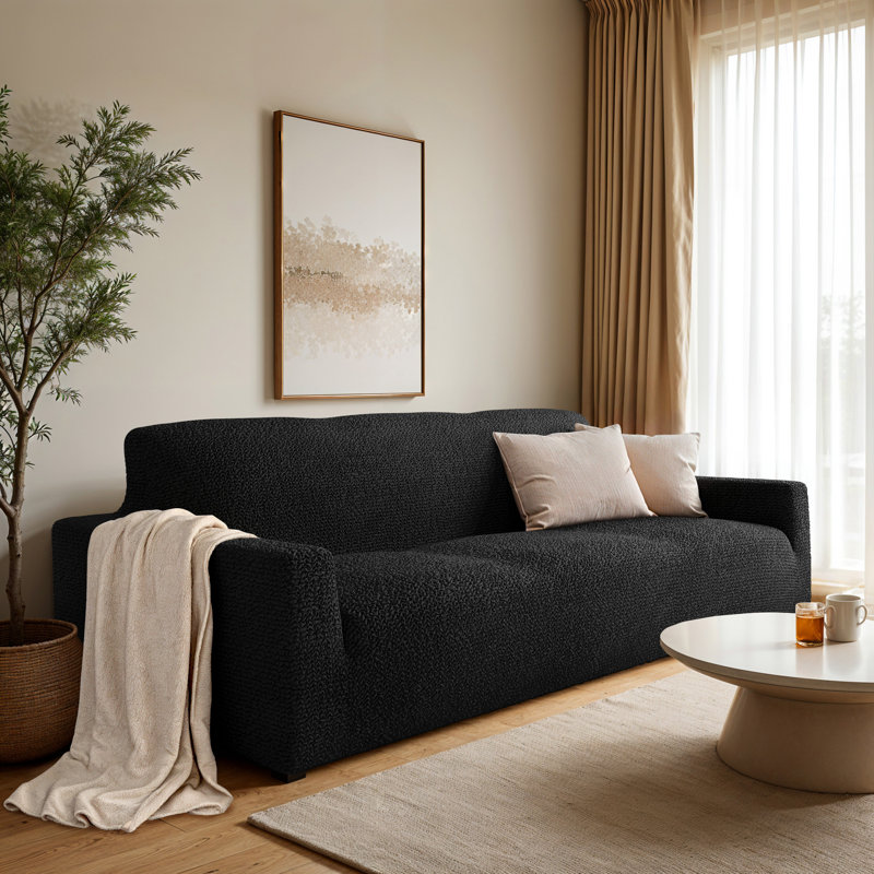 Housse extensible pour canapé pour animaux de compagnie - Housse de protection pour meuble lavable, Noir, noir, noir, noir