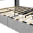 Bed Frame With LED, 4 Under-Bed Portable Storage Drawers, Wings Headboard Design-6159408-6159415