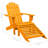 Wakarusa Adirondack Chair Patio Adirondack Chair with Ottoman Solid Wood Fir-297337632