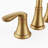 High Arc Double Handle Widespread Bathroom Faucet With Pop-Up Drain Assembly In Brushed Gold-123202628