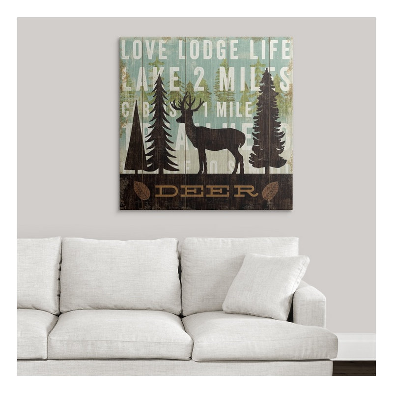 « simple vivante cerf » par michael mullan, impression, H 35 po x l 35 po x P 1,5 po, Toile