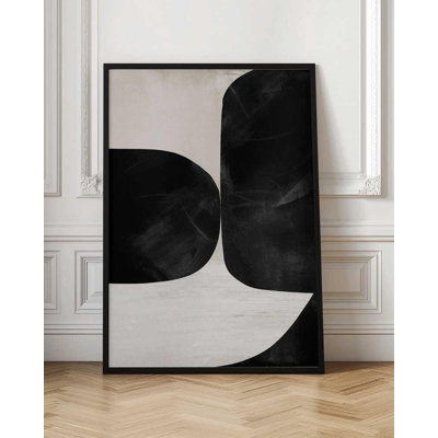 Modern Abstract Shapes Print – Black & White Minimalist Wall Art
