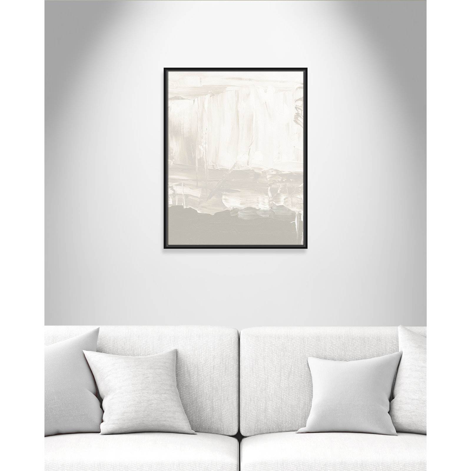 Albie "Taupe Abstract" Print, Black, 29.5" H x 23.5" W