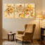 «Fashion Floral Crown Emblem», ensemble de 3 impressions sur toile-709384327