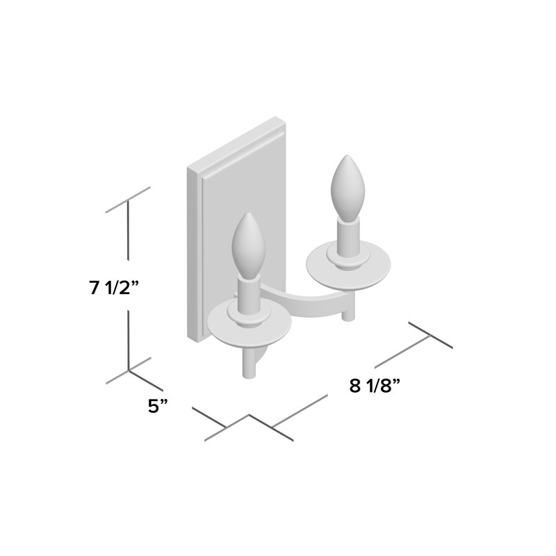 Lawrence Candle Wall Light, Rubbed Bronze