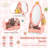 Burgan Wood Oval Floor Mirror with Shelves