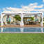 Pergola extérieure à lames orientables de 3,65 m x 6,10 m avec toit ajustable et drainage dissimulé – Gazebo rigide en aluminium antirouille pour patio, cour arrière, terrasse et jardin-96063593-127316493