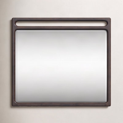 Rosy Solid Wood Rectangle Mirror
