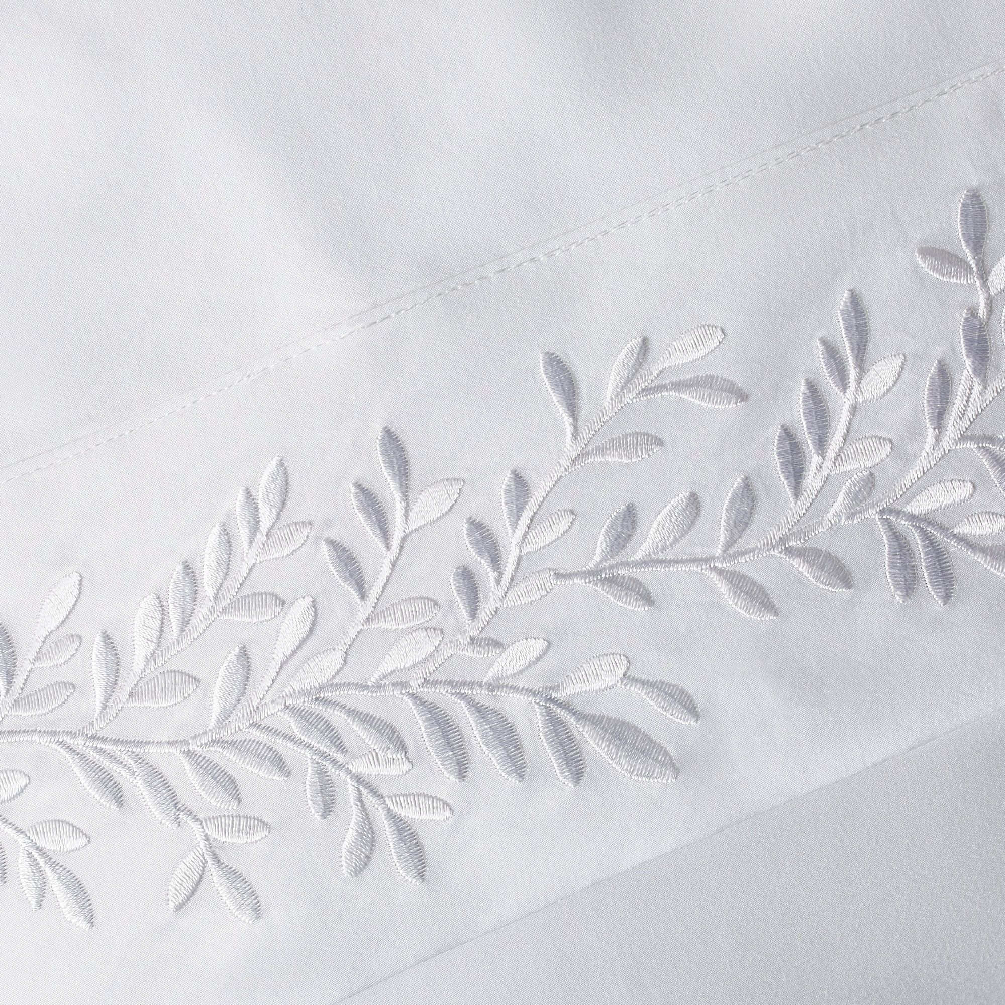 Canberra Sateen Sheet Set, White, Queen Sheet Set with 2 Pillowcases