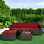 Ensemble de patio complet 5 pièces avec coussins-333236705-333236704