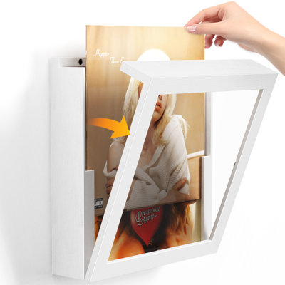 1 Pack 12x12 Vinyl Record Frame, Record Frame For Wall Hanging Set, Display Vinyl Lp Covers, Up To 20 Records by Ebern Designs