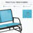 2-Person Outdoor Glider Bench with Steel Frame and Breathable Sling Fabric-883527084
