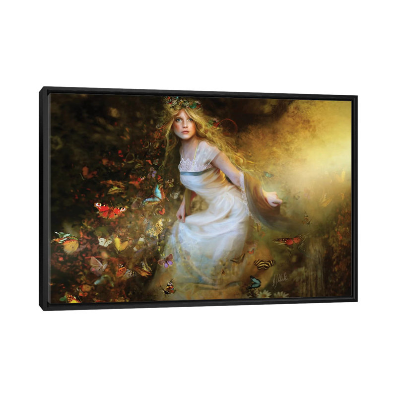 « summer dancer, horizontal », impression sur toile, H 18 po x l 26 po x P 1,5 po, Toile avec cadre noir