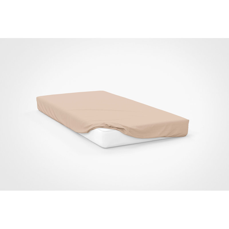 Sateen Fitted Sheet, Single (3'), Cream